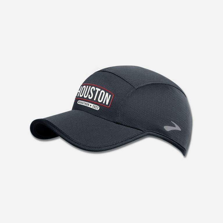 Brooks Houston22 Tempo Australia - Men's Running Hat - Asphalt/DarkGey/26.2 Houston (145038-SMI)